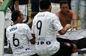Ronaldo quando marcou seu primeiro gol pelo Corinthians e foi sobre o Palmeiras
