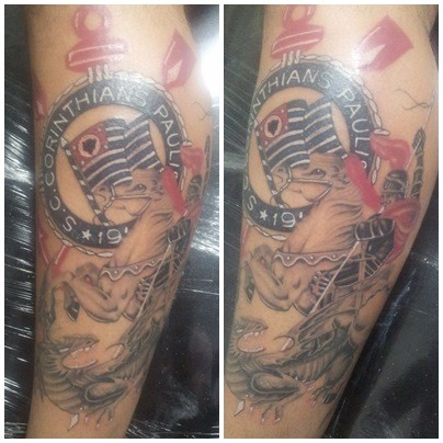 Tatuagem do Corinthians do anderson