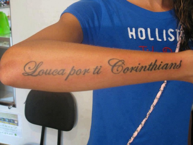 Tatuagem do Corinthians da Bestriz