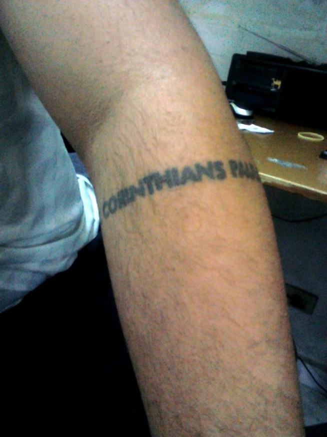 Tatuagem do Corinthians do Bisteca