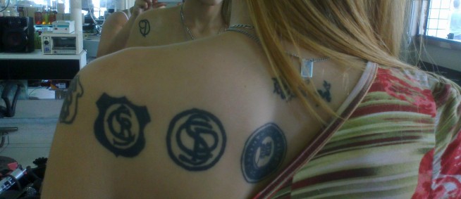 Tatuagem do Corinthians da Celina