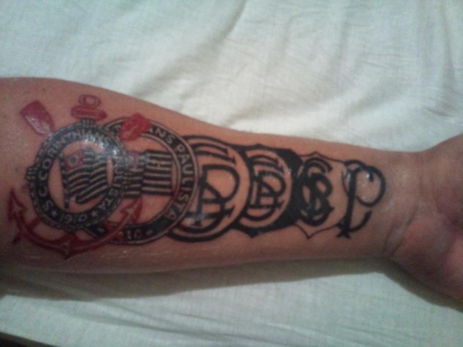 Tatuagem do Corinthians do Christian