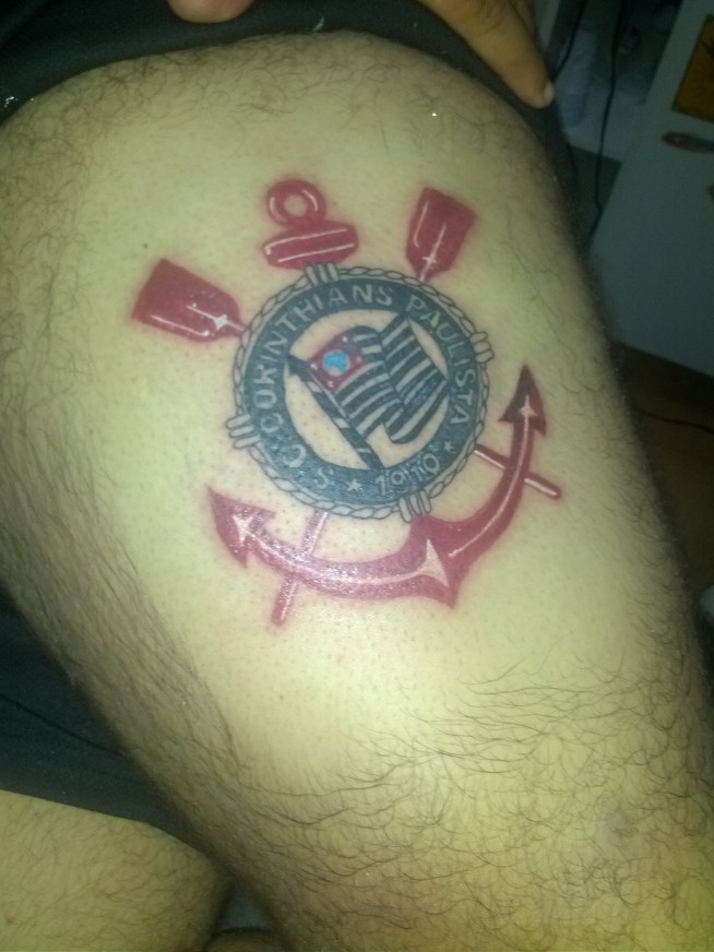 Tatuagem do Corinthians do Diego