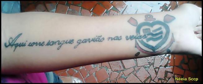 Tatuagem do Corinthians da Edineia