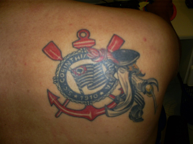 Tatuagem do Corinthians do Edvaldo Freitas
