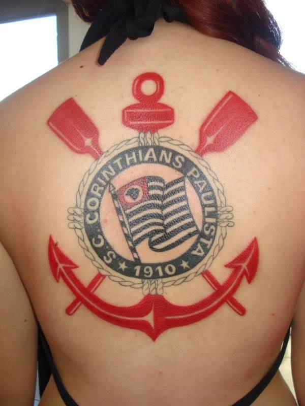 Tatuagem do Corinthians da Elisa