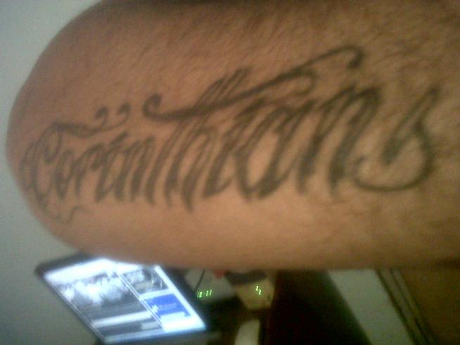 Tatuagem do Corinthians do Felipe