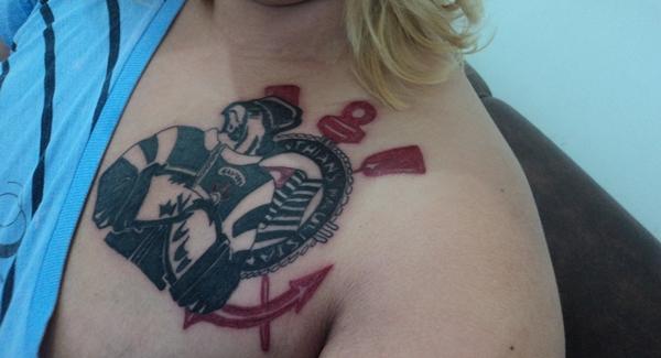 Tatuagem do Corinthians da Fernanda