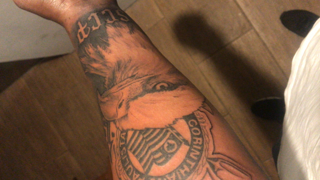 Tatuagem do Corinthians do Gabriel