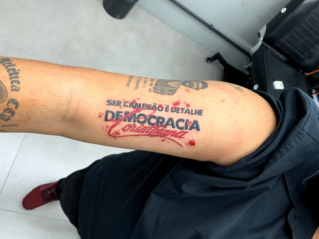 Tatuagem do Corinthians do Guilherme
