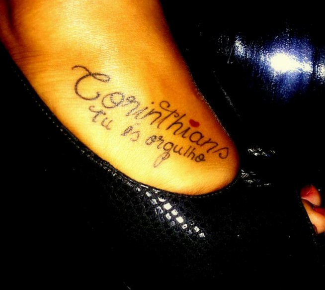 Tatuagem do Corinthians da Jamilly