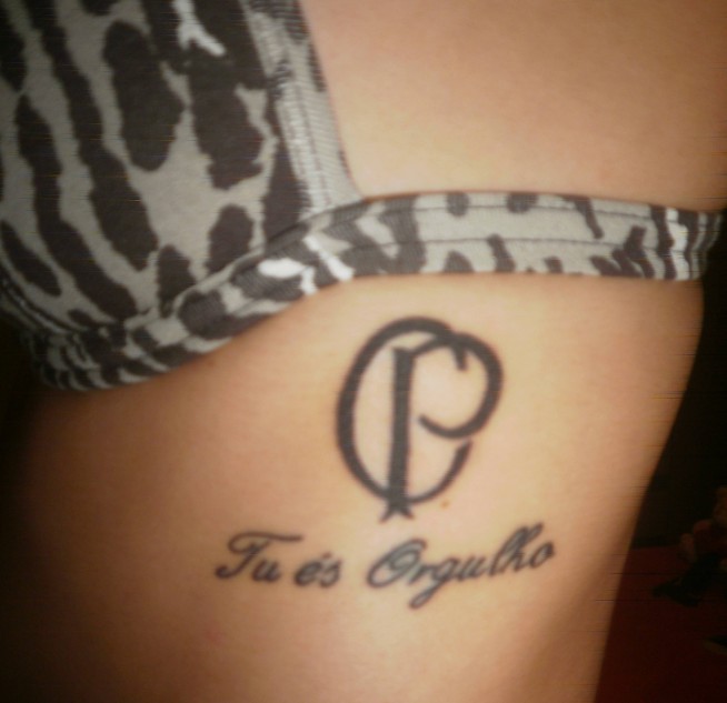 Tatuagem do Corinthians da Janaina