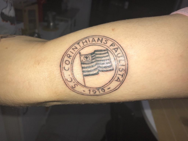 Tatuagem do Corinthians do Joo Paulo