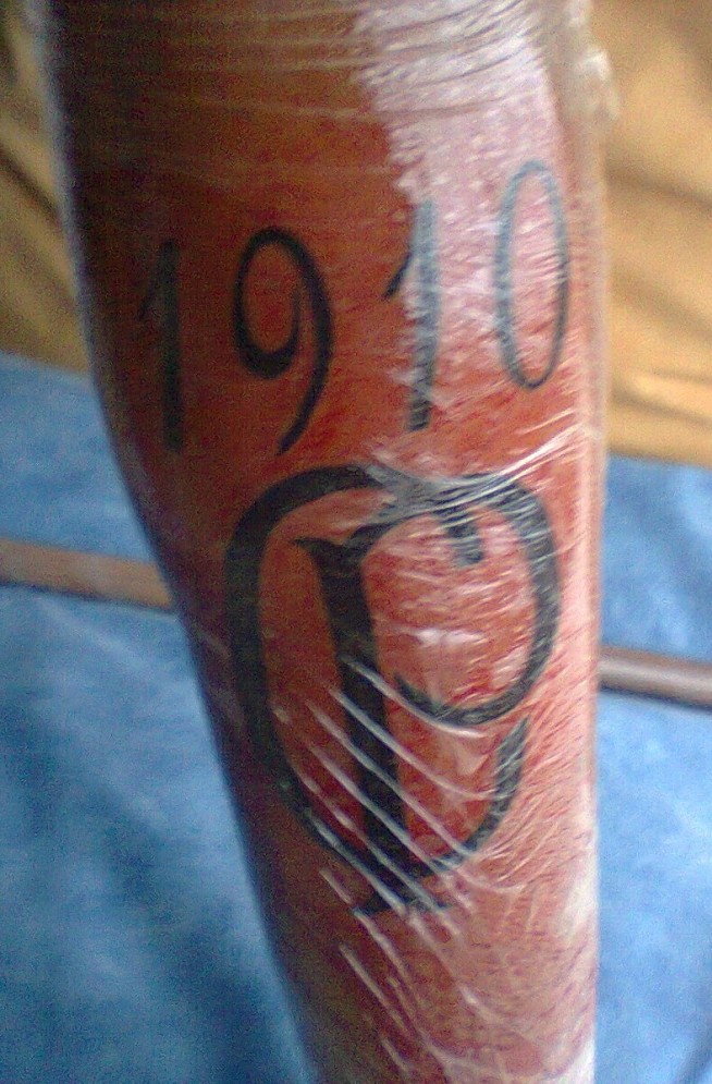 Tatuagem do Corinthians do Leonardo