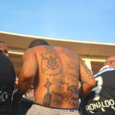 Tatuagem do Corinthians do Leonardo