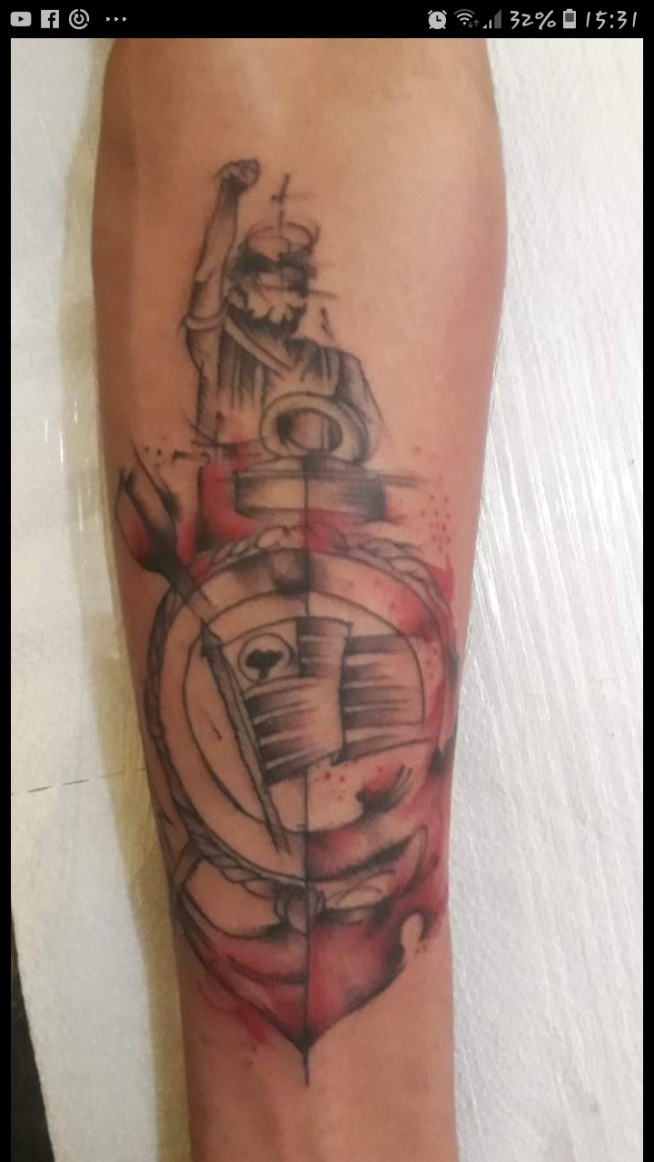 Tatuagem do Corinthians do Natanael