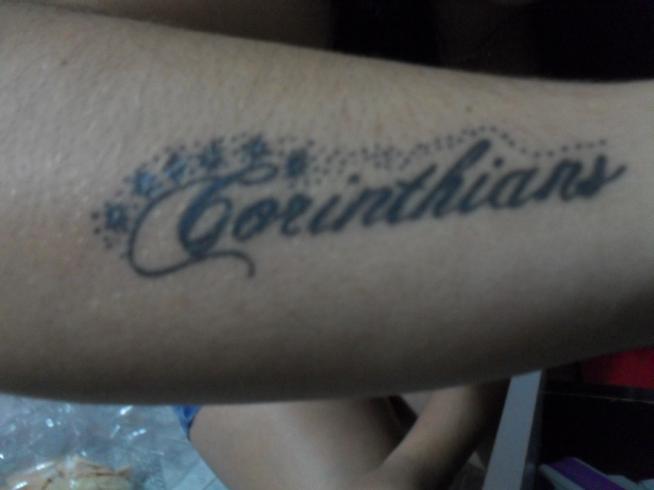 Tatuagem do Corinthians da queilane