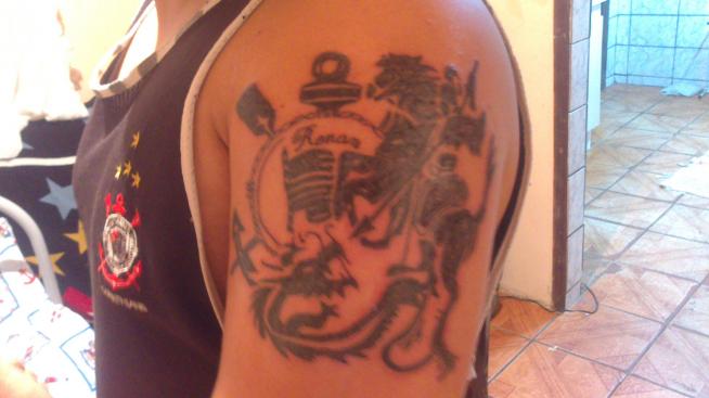 Tatuagem do Corinthians do Rafael