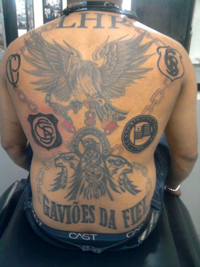 Tatuagem do Corinthians do Sandro