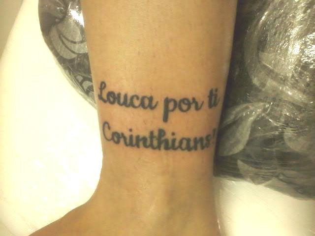 Tatuagem do Corinthians da Thaa