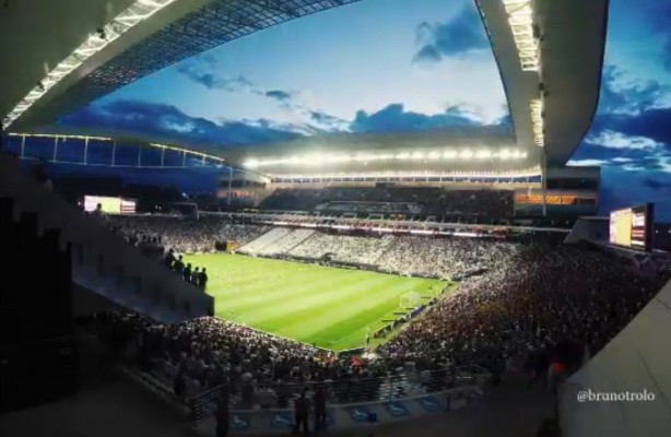 Time-lapse do clssico entre Corinthians e Santos na Arena