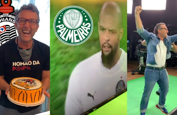 Neto zoando Palmeiras e Felipe Melo durante pnaltis | Vexame no Mundial