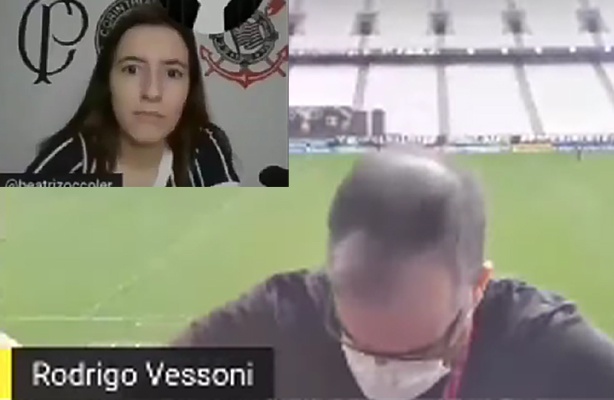 O Vessoni caiu na arquibancada da Neo Química Arena durante jogo do Corinthians?