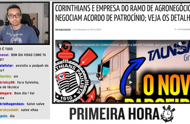 Novo patrocinador, reforços no Corinthians e tudo sobre duelo com Grêmio | Primeira Hora