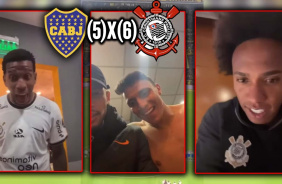 VÍDEO: Live dos jogadores do Corinthians no vestiário da Bombonera e na chegada ao hotel pós-Boca Juniors