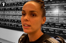 VDEO: Gabi Portilho cita merecimento em ter jogos do Corinthians feminino na Neo Qumica Arena
