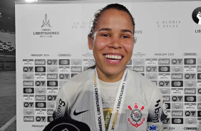Vic Albuquerque comenta sobre possibilidade de ficar no Corinthians ap�s t�tulo da Libertadores Fem
