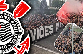 A caminhada dos Gavies da Fiel em apoio ao Corinthians pro Paulisto