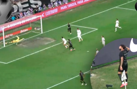 Yuri Alberto abre placar no clssico contra o Santos na Neo Qumica Arena