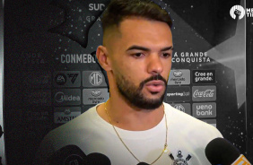 Raniele cita melhora do Corinthians com um a menos, d recado a Flix e unio do elenco em vitria