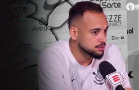 Maycon comenta sobre sistema defensivo e sequncia de jogos com Dorival Jr no Corinthians