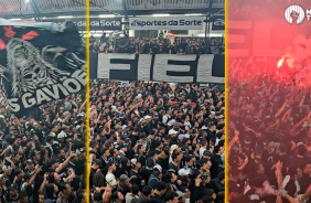Rea��o da torcida do Corinthians na quadra dos Gavi�es da Fiel na classifica��o contra o Palmeiras