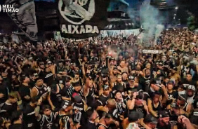 Invas�o da torcida Gavi�es da Fiel nas ruas da Baixada Santista para a 1� rodada do Brasileir�o 2026