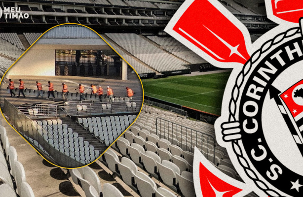 VÍDEO: Corinthians retira cadeiras do setor Sul da Neo Química Arena