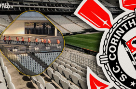 V�DEO: Corinthians retira cadeiras do setor Sul da Neo Qu�mica Arena