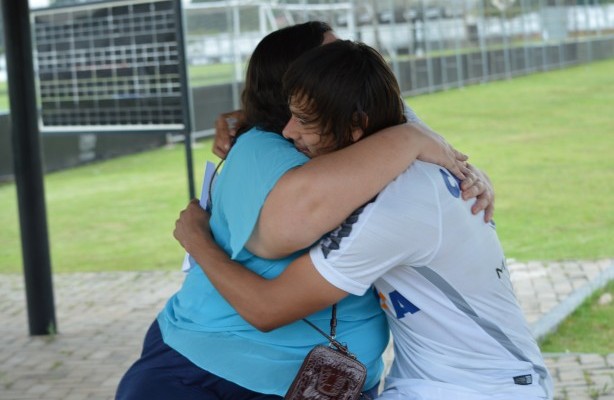 Romero recebe uma visita especial no CT do Corinthians