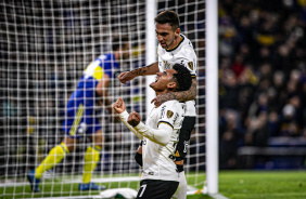 Du Queiroz marcou seu primeiro gol com a camisa do Corinthians no time principal diante do Boca Juniors; jogador é o 16º a marcar na temporada