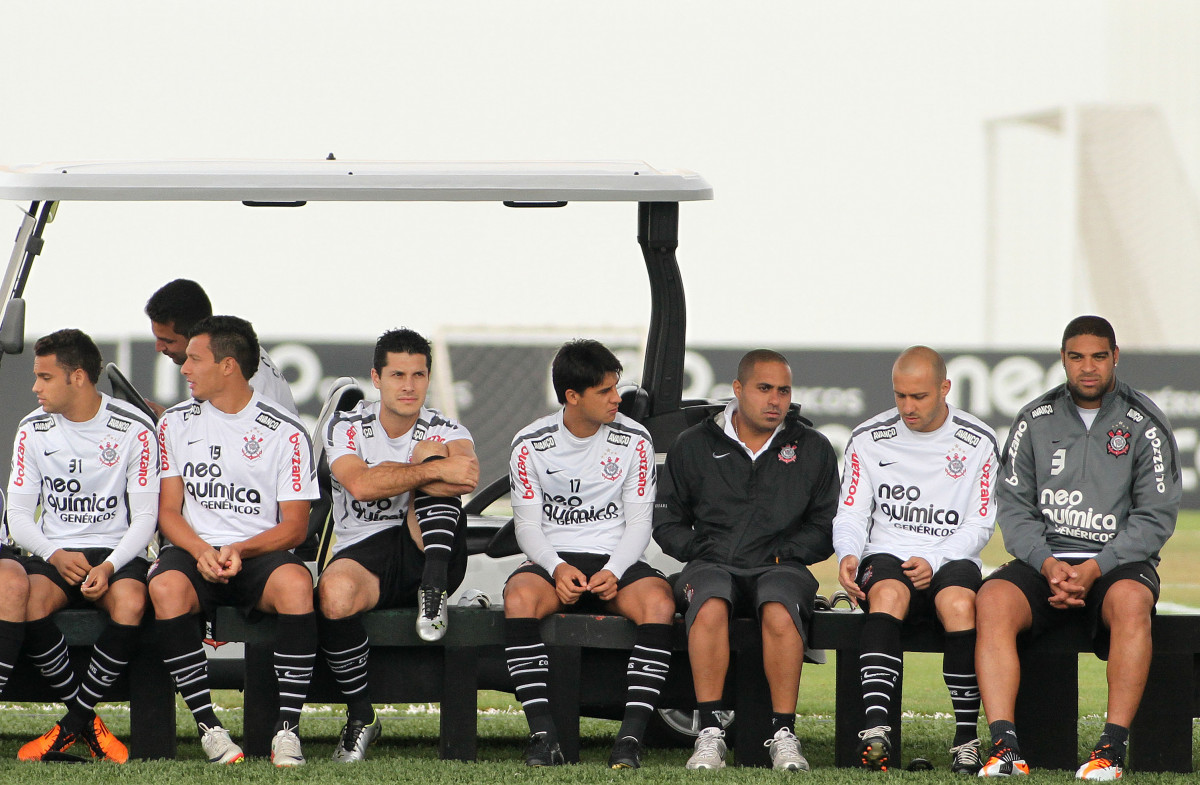 Durante treino do Corinthians realizado no Centro de treinamento Joaquim Grava