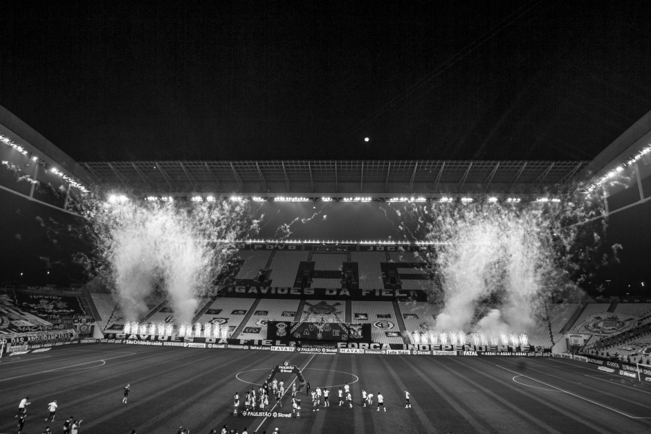 Festa nas arquibancadas da Arena Corinthians pela final do Paulist�o 2020