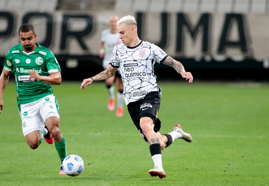 R�ger Guedes atuando no jogo entre Corinthians e Juventude, pelo Brasileir�o