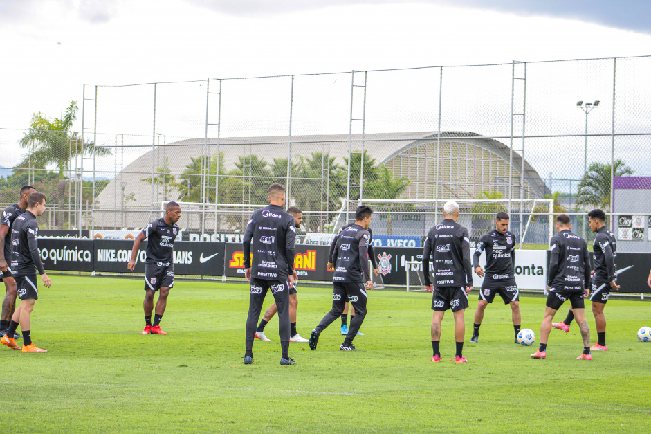 Jogadores se preparam no CT do Corinthians para �ltimo jogo do Brasileiro 2021