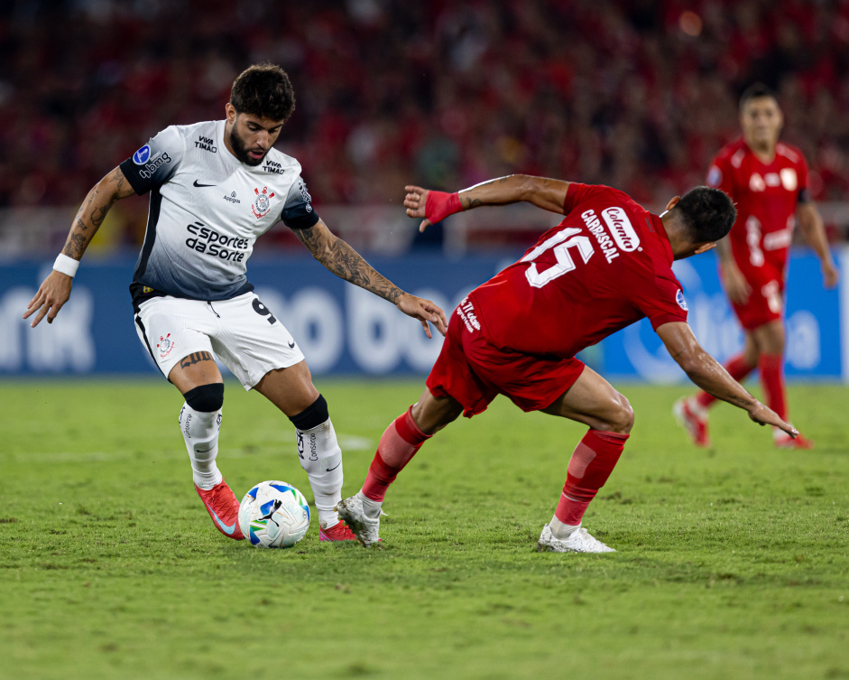 Yuri Alberto em a��o durante jogo do Corinthians contra o Am�rica de Cali
